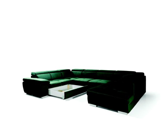 Multifunktion Big Wohnlandschaft U Form Ecksofa Sofa Stoff Couch Polster