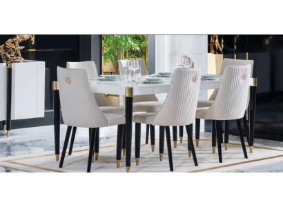 Ess Gruppe Holz Tisch Tische 7tlg Komplett Set Esstisch 6x Stühle Esszimmer Set