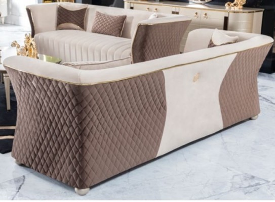 Бесподобный стильный диванный гарнитур в бархатной обивке