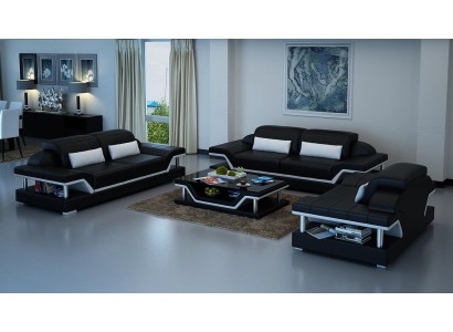 Sofagarnitur Komplett Set Wohnzimmer Garnituren 3+1+1 Sitzer Sofa Polster