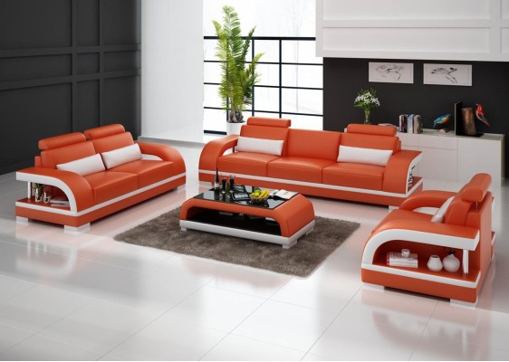 Luxurious Sofa set Leather Upholstery Couches Sofa Living room 3+2 Set