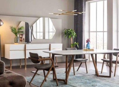 Essgruppe Esszimmer Esstisch Stühle Tisch Set 7tlg Holz Weiß Modern