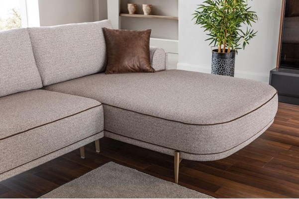 Stoffsofa Ecksofa L Form Sofa Stoff Sofas Grau Modern Wohnzimmer Möbel