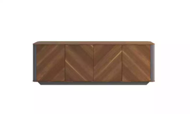 Arbeitszimmer Büro Schreibtisch Kommode Sideboard Modern Holz Braun