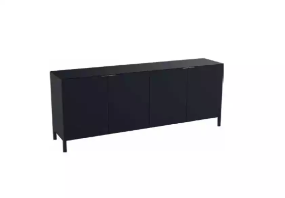 Eckschreibtisch Sideboard Couchtisch Arbeitszimmer Modern Holz Schwarz