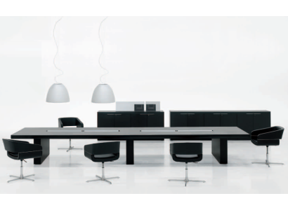Элегантный конференц стол для офиса в черном цвете