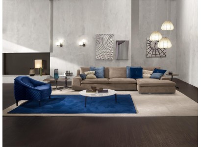 Премиальный угловой диван L-формы в итальянском стиле для гостиной