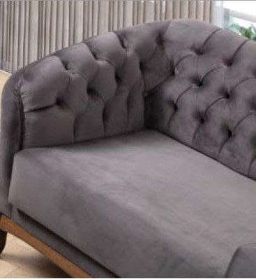 Chesterfield Sofa Stoff Wohnzimmer Design Textil 3 Sitz Elegant Couch Polsterung