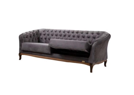 Chesterfield Sofa Stoff Wohnzimmer Design Textil 3 Sitz Elegant Couch Polsterung