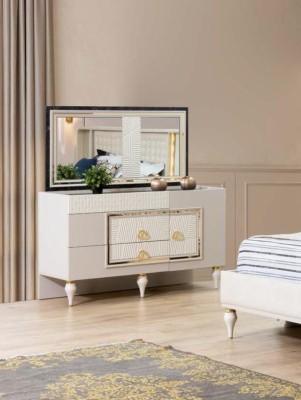 Luxe Commode Miroir Style Design Meuble Moderne Chambre à Coucher Sidebaord