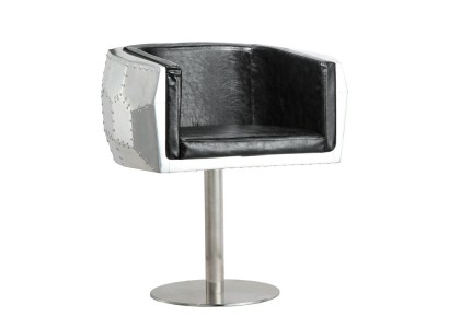 Алюминиевый стул в черном цвете в стиле Ретро