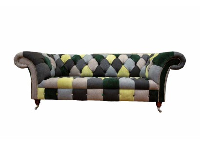 Великолепный стильный 3-х местный диван честерфилд для гостиной