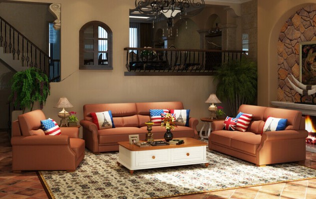 Leather Sofa Couch Living landscape 3+2 Seater Suite Modern Sofa Sets