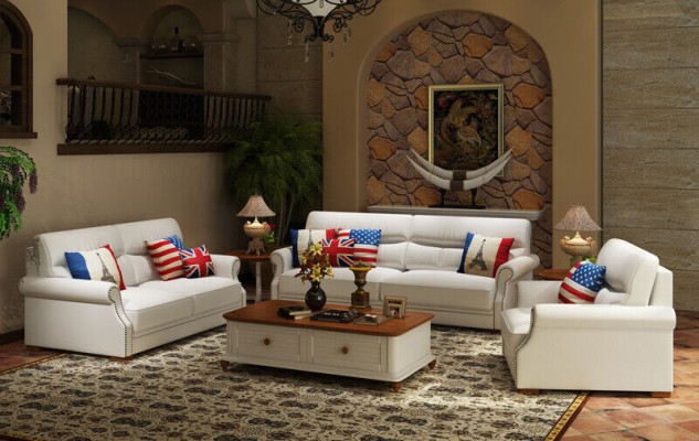 Leather Sofa Couch Living landscape 3+2 Seater Suite Modern Sofa Sets