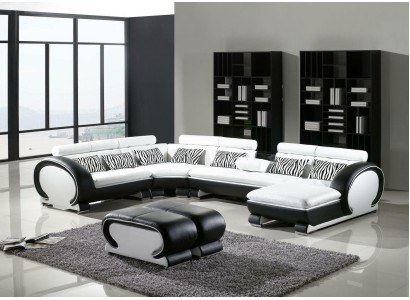 Эргономичный дизайнерский диван U-образной формы для комфортного отдыха