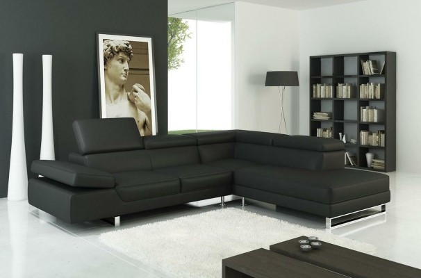 Ecksofa Ledersofa Wohnlandschaft L Form Sofa Couch Deko Polster Sitz Ecke