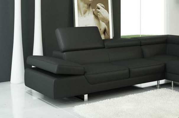 Ecksofa Ledersofa Wohnlandschaft L Form Sofa Couch Deko Polster Sitz Ecke