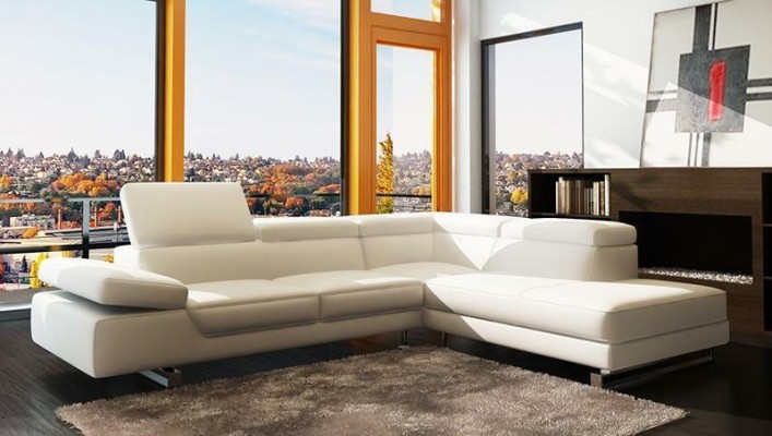 Ecksofa Ledersofa Wohnlandschaft L Form Sofa Couch Deko Polster Sitz Ecke