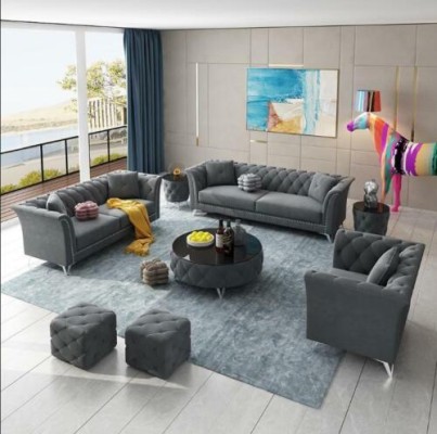 Sofagarnitur 3+2+1 Sitzer Stoff Couchen Polster Garnitur Sofas Couch Designer