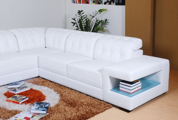 Designer Sofa Couch Ecksofa mit Hocker Garnitur Wohnlandschaft Polster