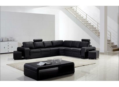 Sofa Set Sitzecke Polster Garnitur Wohnlandschaft Ecksofa Hocker