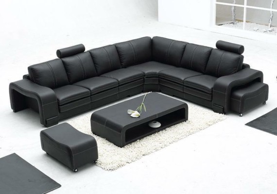 Sofa Set Sitzecke Polster Garnitur Wohnlandschaft Ecksofa Hocker