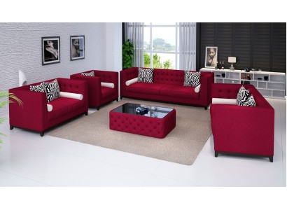 Sofagarnitur Ledersofa Sofa Couchen Sofa Sitzer Set Polster Couch 3tlg Sessel