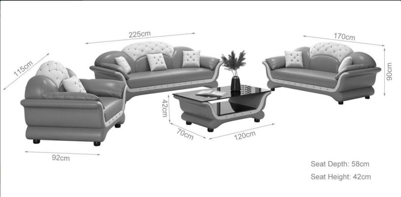 Sofagarnitur 3+2+1 Design Sitzer Set Sofa Polster Couchen Couch Modern Luxus Neu