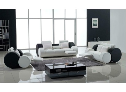 Sofagarnitur Ledersofa Sofa Couchen Sitzer Set Sofas Polster Couch 3tlg