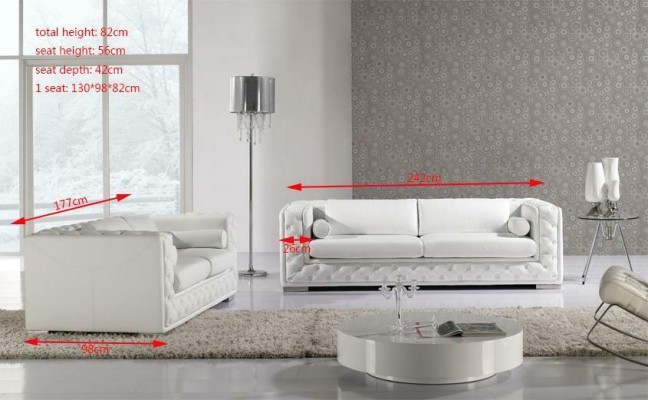 Sofagarnitur 3+1+1 Sitzer Set Design Sofas Polster Couchen Leder Chesterfield