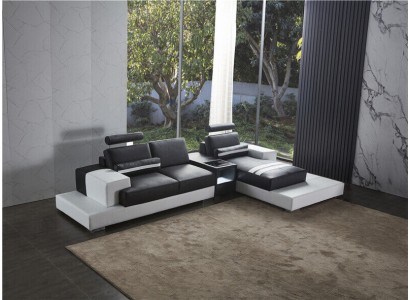 Wohnlandschaft Ecksofa Sofa Couch Polster Leder Eck Sofas Garnitur