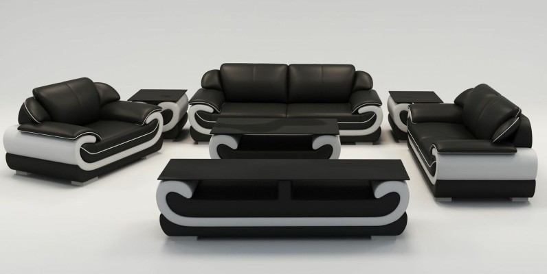 Ledersofa Couch Wohnlandschaft 3+2 Sitzer Garnitur Design Modern Sofa xlmoebel.de