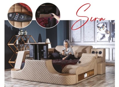Multifunction Bed Bedroom Furniture Beds Luxury Bed tv lift Double bed new