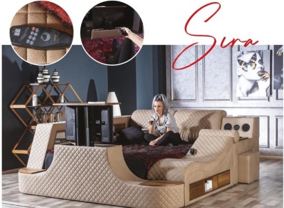 Multifunction Bed Bedroom Furniture Beds Luxury Bed tv lift Double bed new