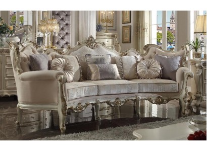 Просторный текстильный диван Честерфилд в стиле Барокко Рококо