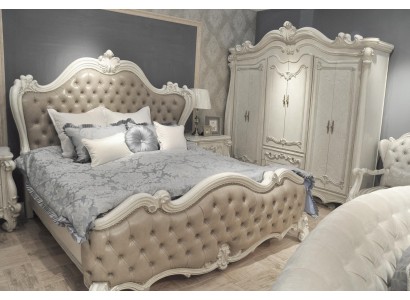 Дизайнерская кровать с роскошными тумбочками для спальни в стиле Барокко