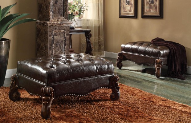 Fußhocker Hocker Polsterhocker Sitzhocker Ottomane Hocker Chesterfield Barock