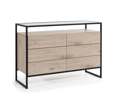 Loft Kommode Braun Holz Möbel Design Sideboard 120cm Anrichte Schrank