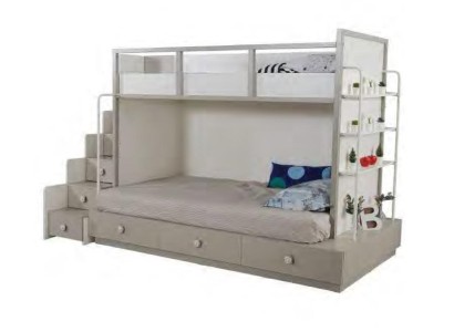 Etagenbett Hochbett Spielbett Kinderbett mit Schubladen Modern Holz Massiv 