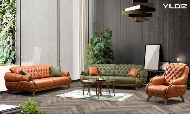 Sofagarnitur 3+3 Sitzer Sofa Couchen Sofas Luxus Gruppe Garnitur 2tlg