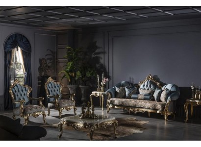 Barock Klassische Wohnzimmer Couch Set Garnitur Tisch Sofagarnitur 6tlg