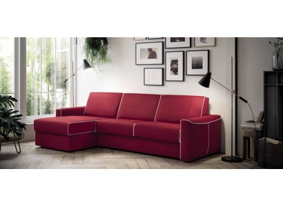 Современный угловой диван яркого цвета для гостиной комнаты