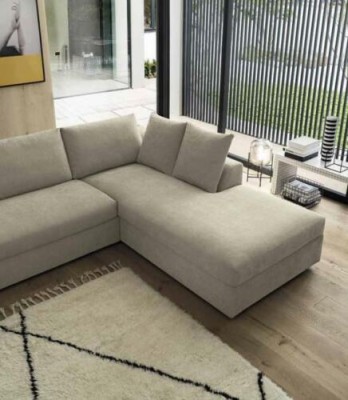 Luxus Ecksofa L-Form Sofas Couch Leder Möbel Sofas Stoff Design Neu alfitalia