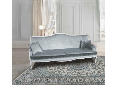 Элегантный 3-х местный диван в классическом стиле серого цвета 