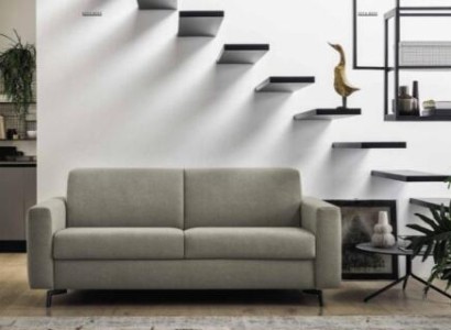 Wohnlandschaft Polstersofa Loungesofa Dreisitzer Sofa Stoffsofa Couch Italien