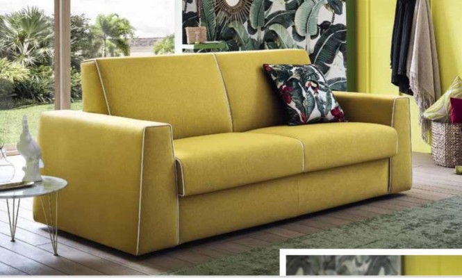 Design Living room Yellow Sofa 3 Seater Alfitalia Fabric Couch Sofa Upholstery Sofas