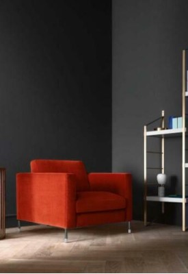 Design Lounge Club Relax Armchair Chair Upholstery Television Textile Red Luxury Fabric new