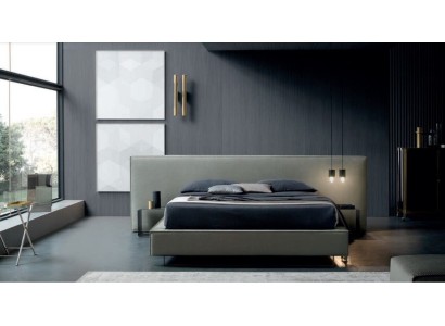 Идеальная современная двуспальная кровать в серых оттенках