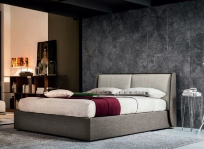 Bed Textile Upholstery Bedroom 180x200 Design Double bed Leather bed Beds new