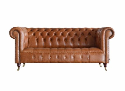 Chesterfield Sofa 3 Seat Upholstery Couches Sofas Couch Three Seater Brown